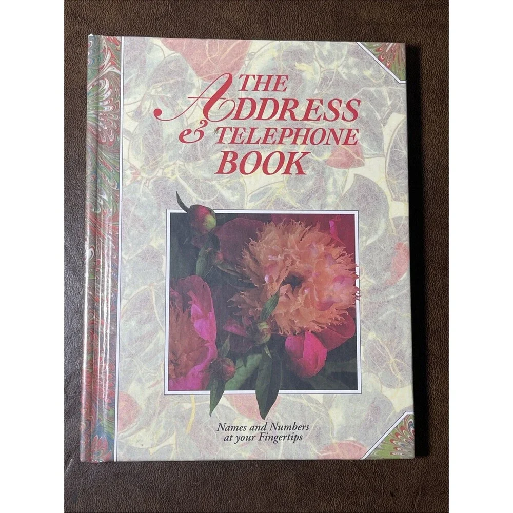 The Address and Telephone Book Names and Numbers at your Fingertips Floral 1990s